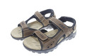Trekkingsandaler herre brun læder str. 45